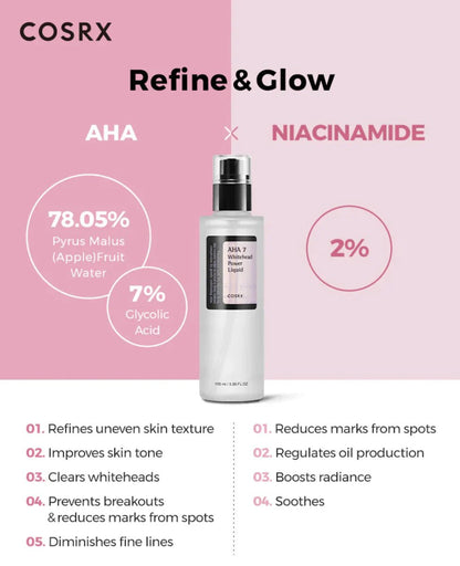 COSRX AHA 7 Whitehead Power Liquid 100ml - KBOX