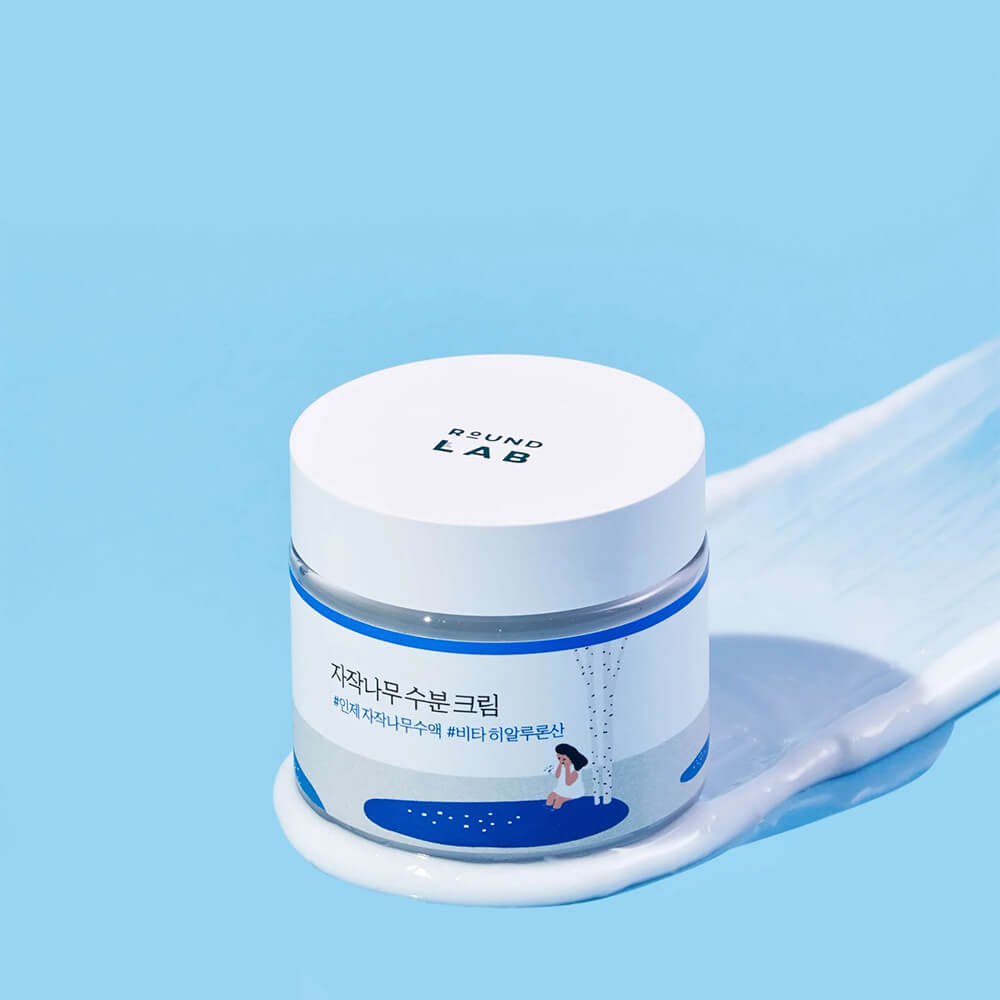Crema Hidratante para Piel Sensible con Savia de Abedul Round Lab Birch Juice Moisturizing Cream - KBOX