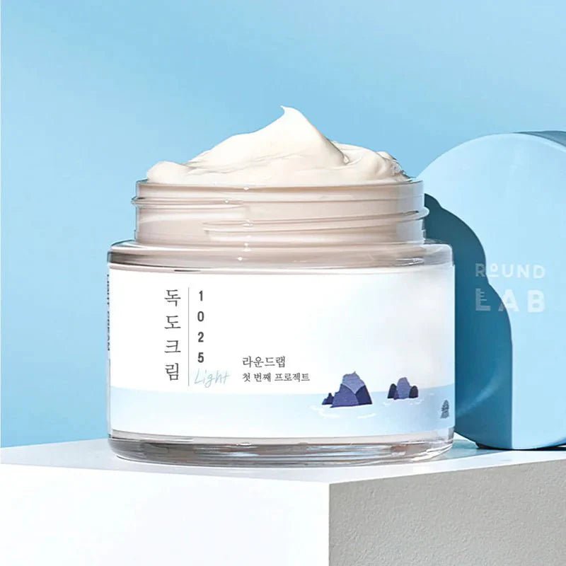Crema Ligera Hidratante con Complejo de Minerales Round Lab 1025 Dokdo Light Cream - KBOX