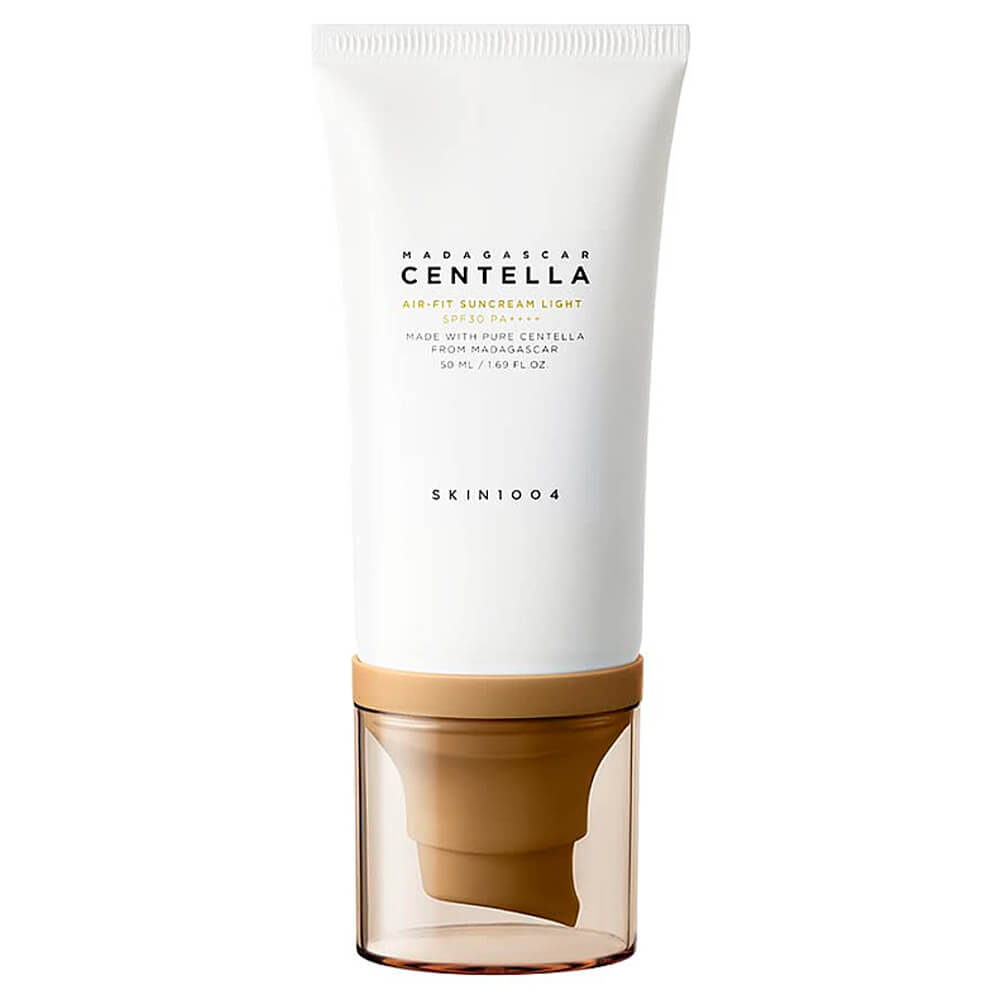 Crema solar con centella asiática SKIN1004 Madagascar Centella Air - Fit Suncream Light SPF30 PA++++ - KBOX