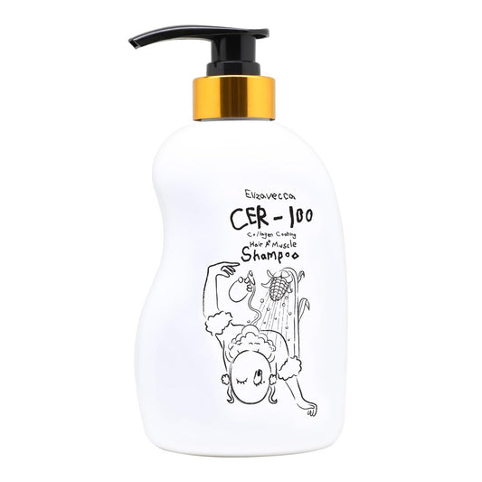 Elizavecca cer 100 collagen coating hair muscle shampoo 500ml - KBOX