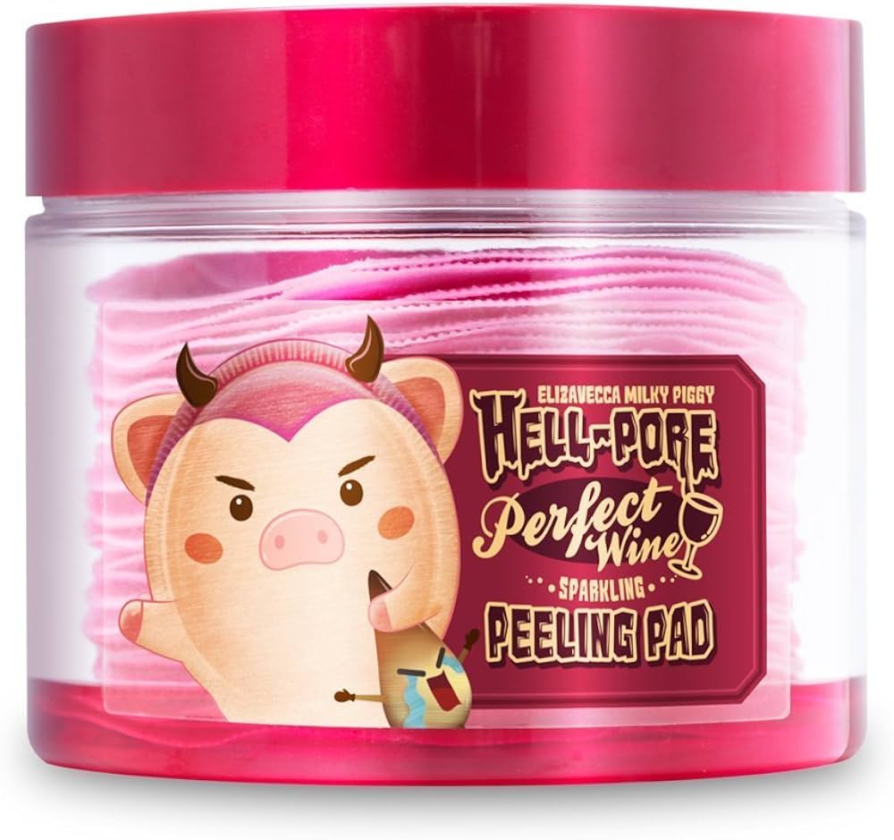 Elizavecca Hell - pore Perfect Wine Sparkling Peeling Pad 30pcs - KBOX