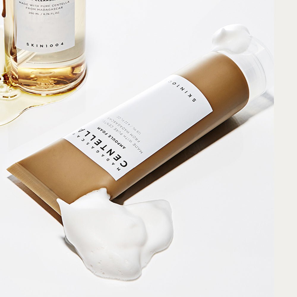 Espuma limpiadora calmante con centella asiática SKIN1004 Madagascar Centella Ampoule Foam - KBOX
