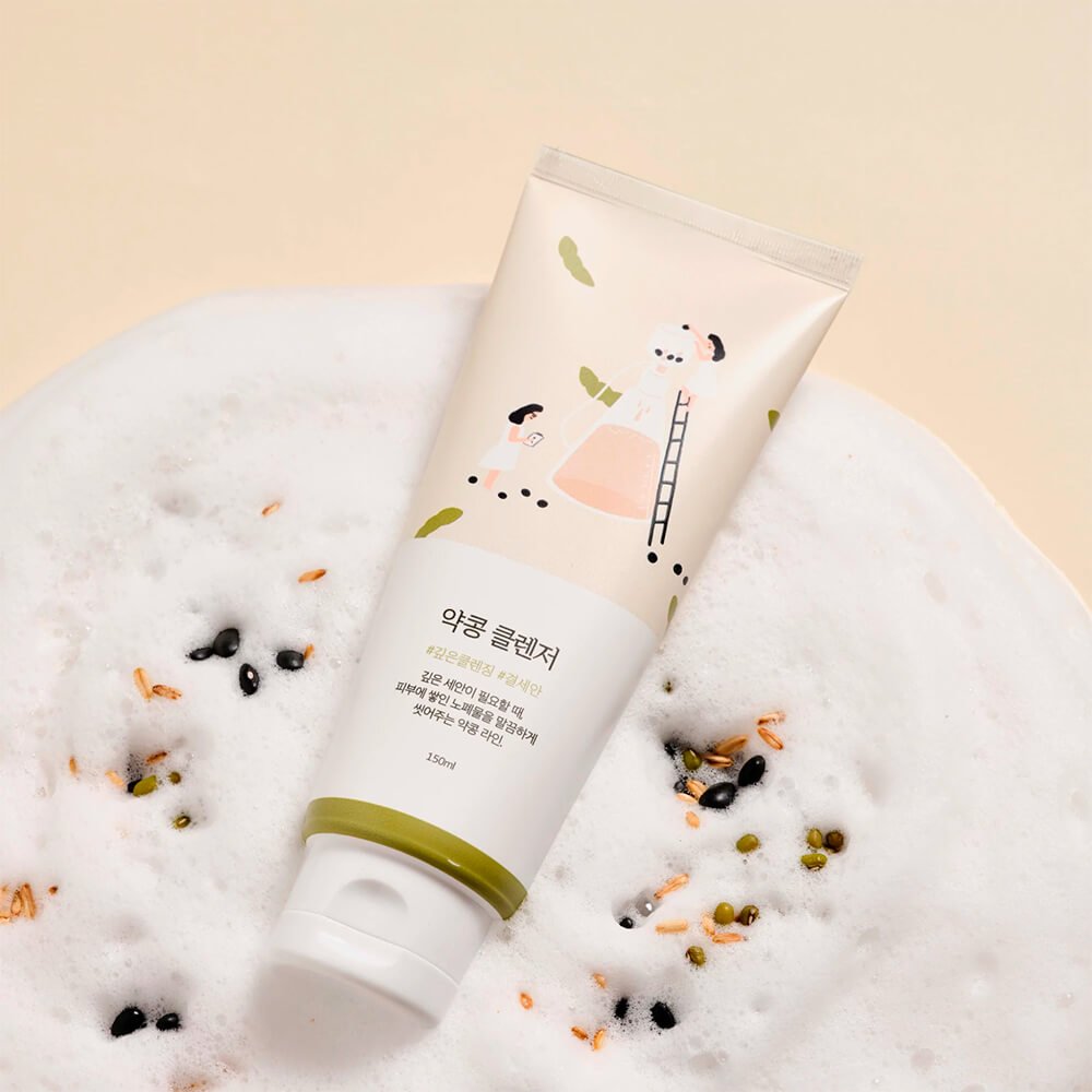 Espuma Limpiadora con Exfoliante Round Lab Soybean Cleanser - KBOX