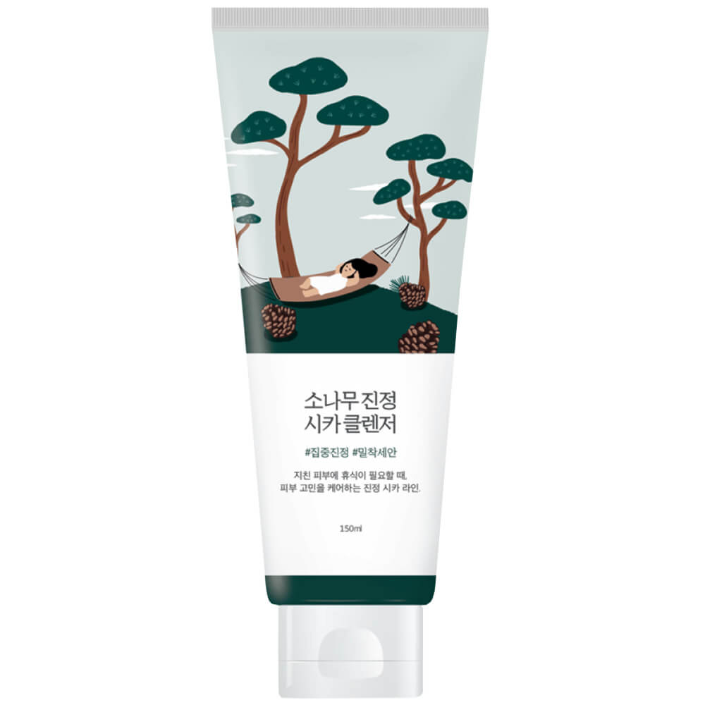 Espuma Limpiadora con Extracto de Pino y Centella para Piel Problemática Round Lab Pine Calming Cica Cleanser - KBOX