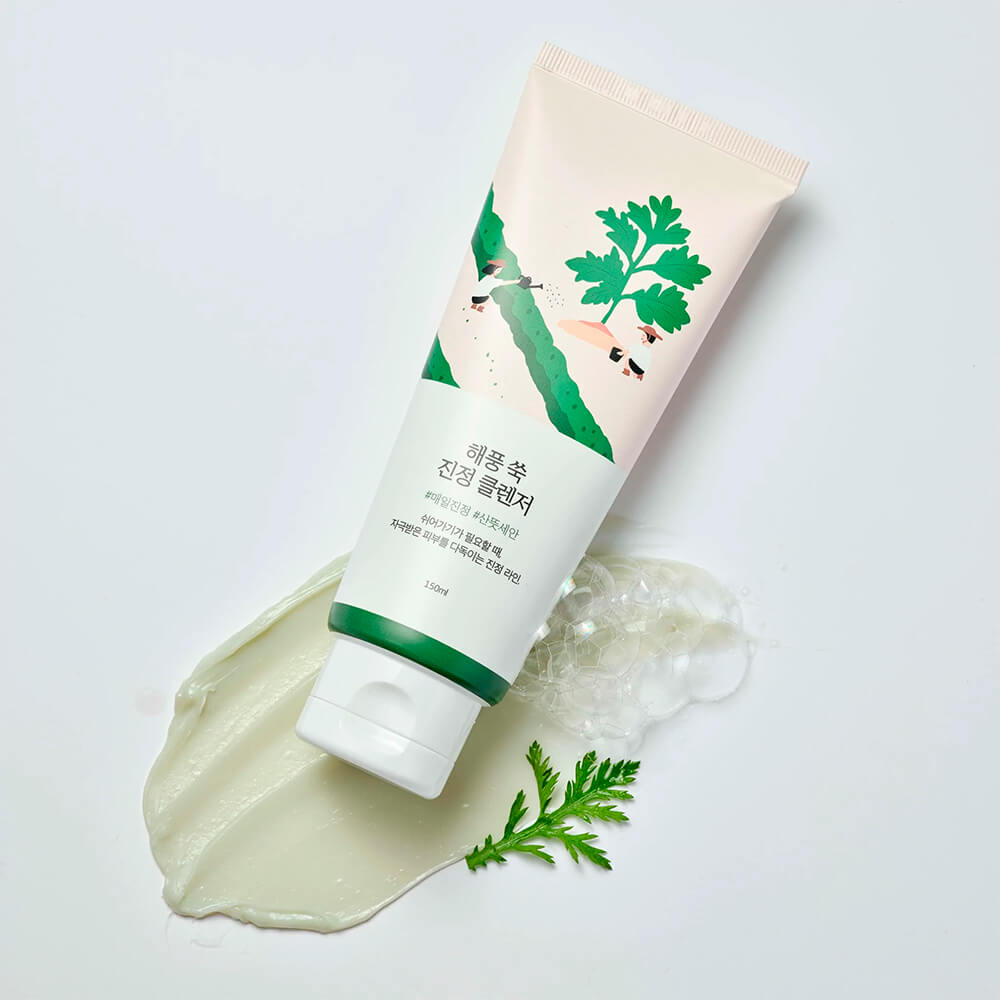 Espuma Limpiadora Round Lab Mugwort Calming Cleanser - KBOX