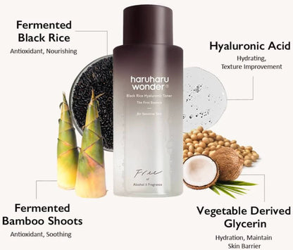 Haruharu wonder black rice hyaluronic toner 150ml for sensitive skin - KBOX