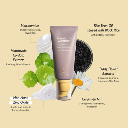 Haruharu wonder Black Rice Pure Mineral Relief Daily Sunscreen 50ml - KBOX