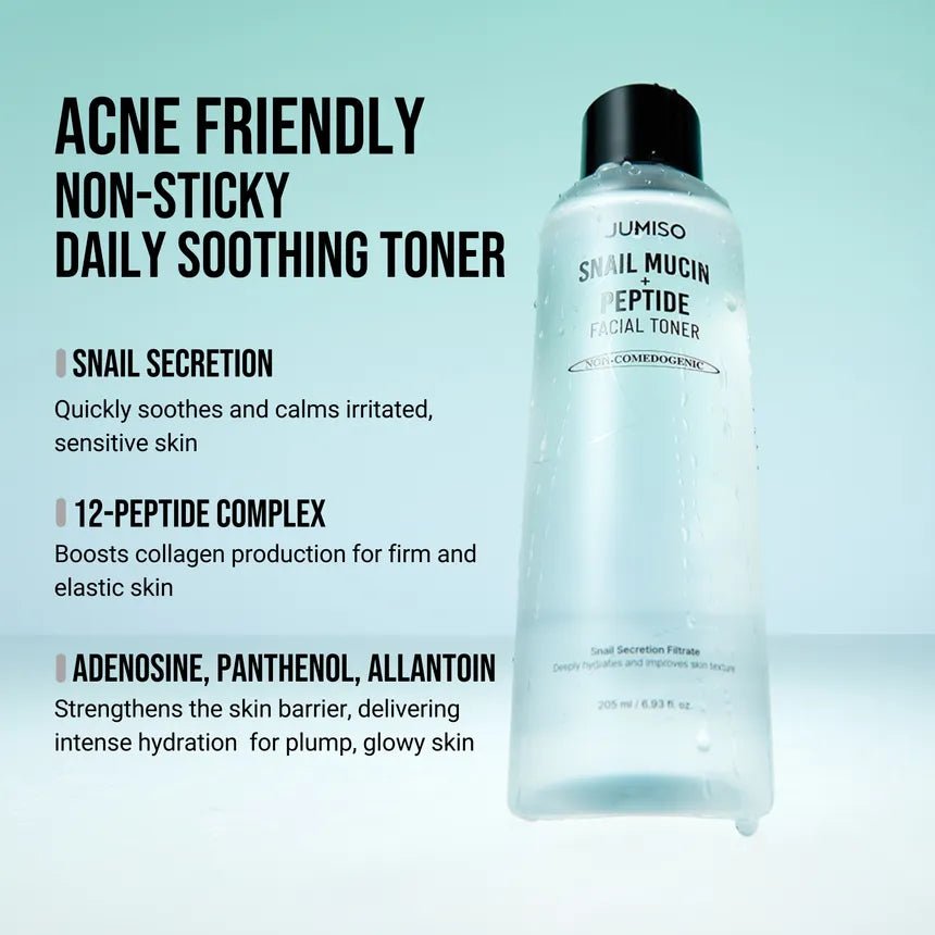 Jumiso Snail Mucin + Peptide Facial Toner 205ml - KBOX