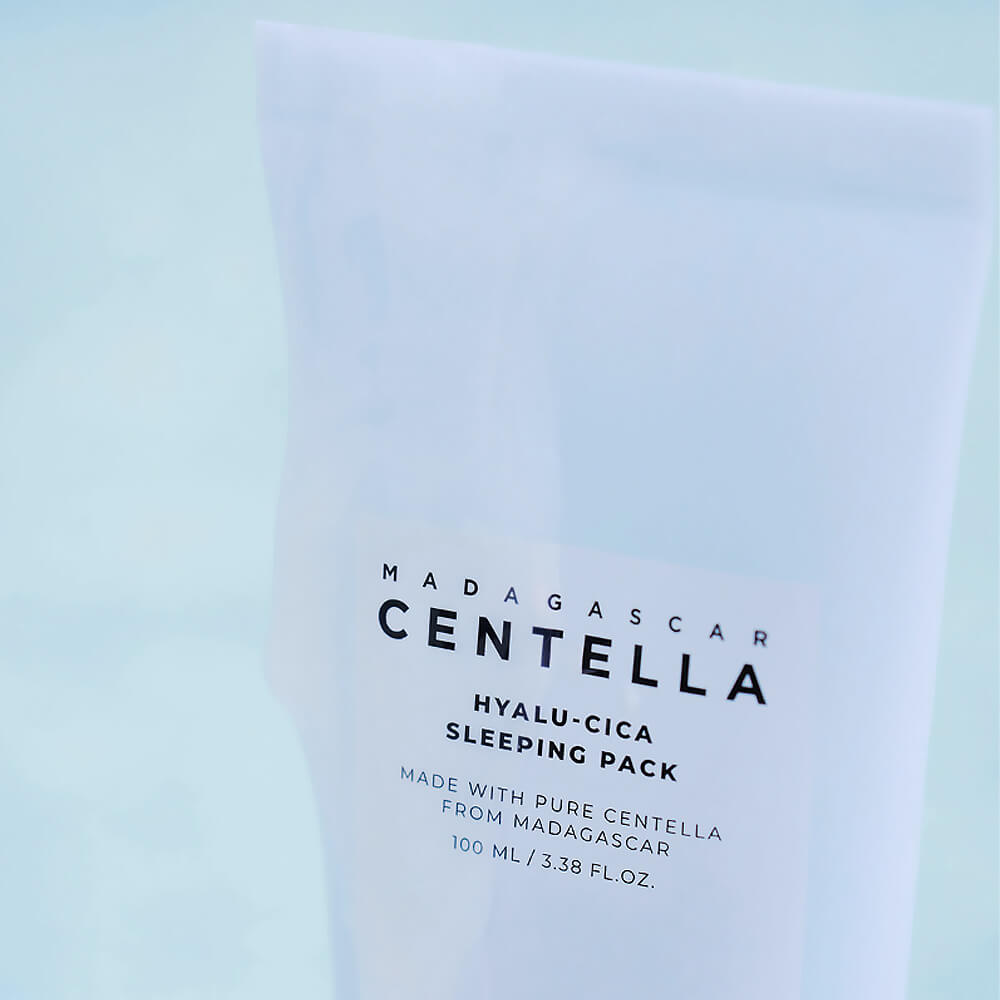 Mascarilla Hidratante Nocturna con Centella Asiática SKIN1004 Madagascar Centella Hyalu - Cica Sleeping Pack - KBOX