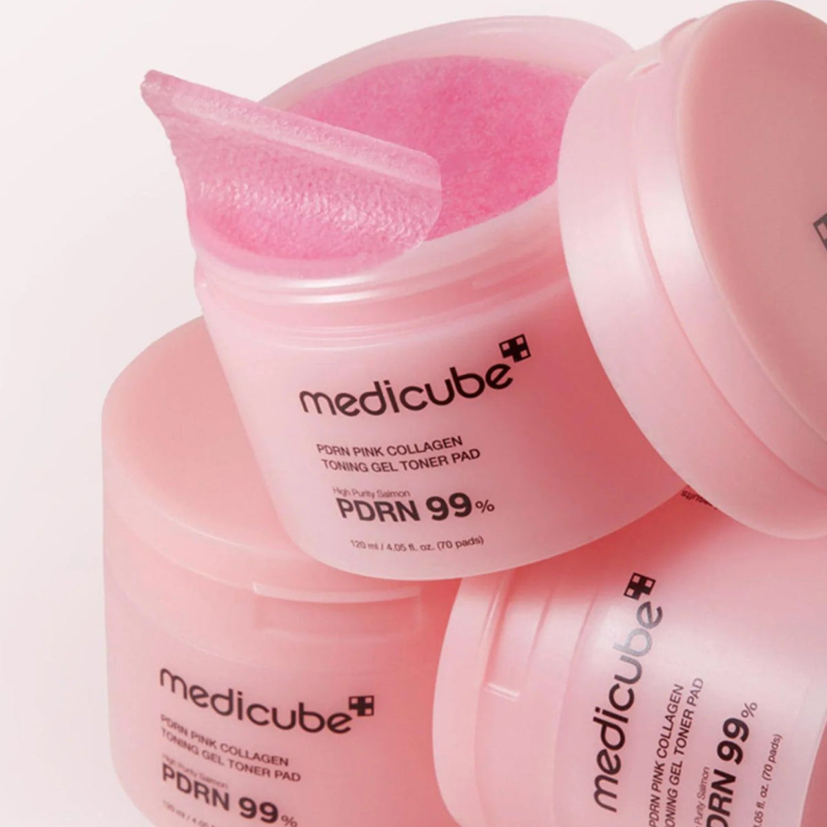 Medicube pdrn pink collagen toning gel toner pad 120ml 70ea - KBOX