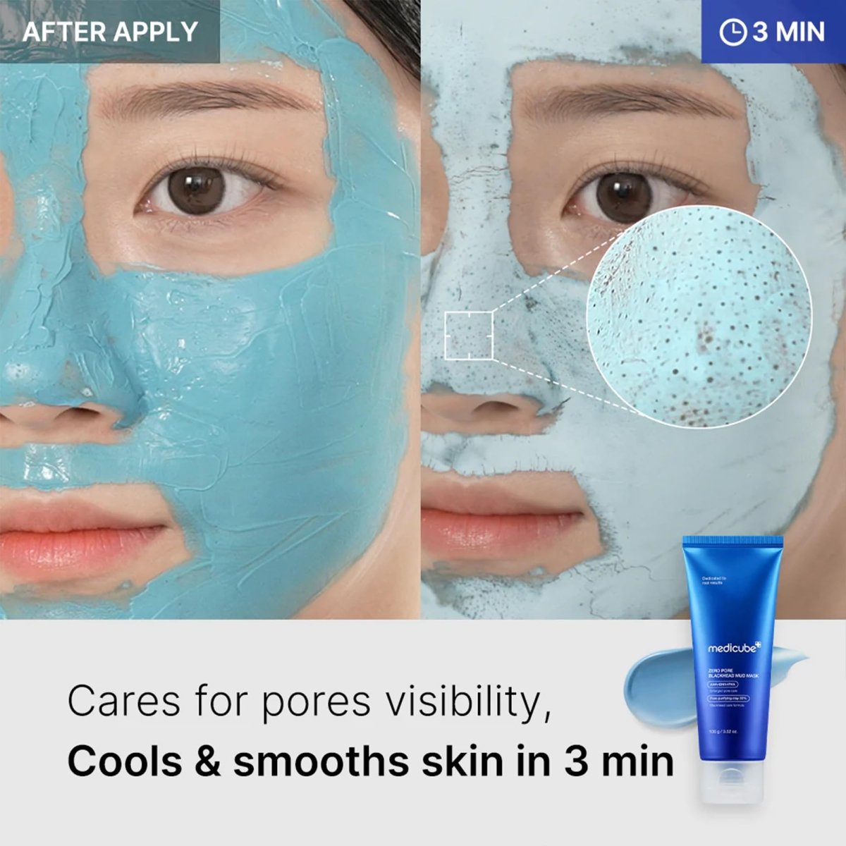Medicube ZERO PORE BLACKHEAD MUD MASK – Limpieza Profunda y Piel Sin Poros - KBOX