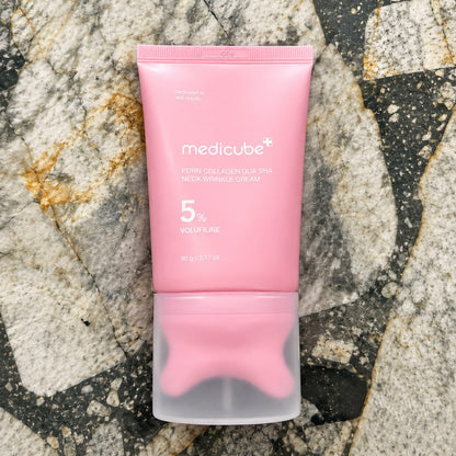 Medicube PDRN Collagen Gua Sha Neck Wrinkle Cream 5% Volufiline – Crema para Cuello y Escote 90 g