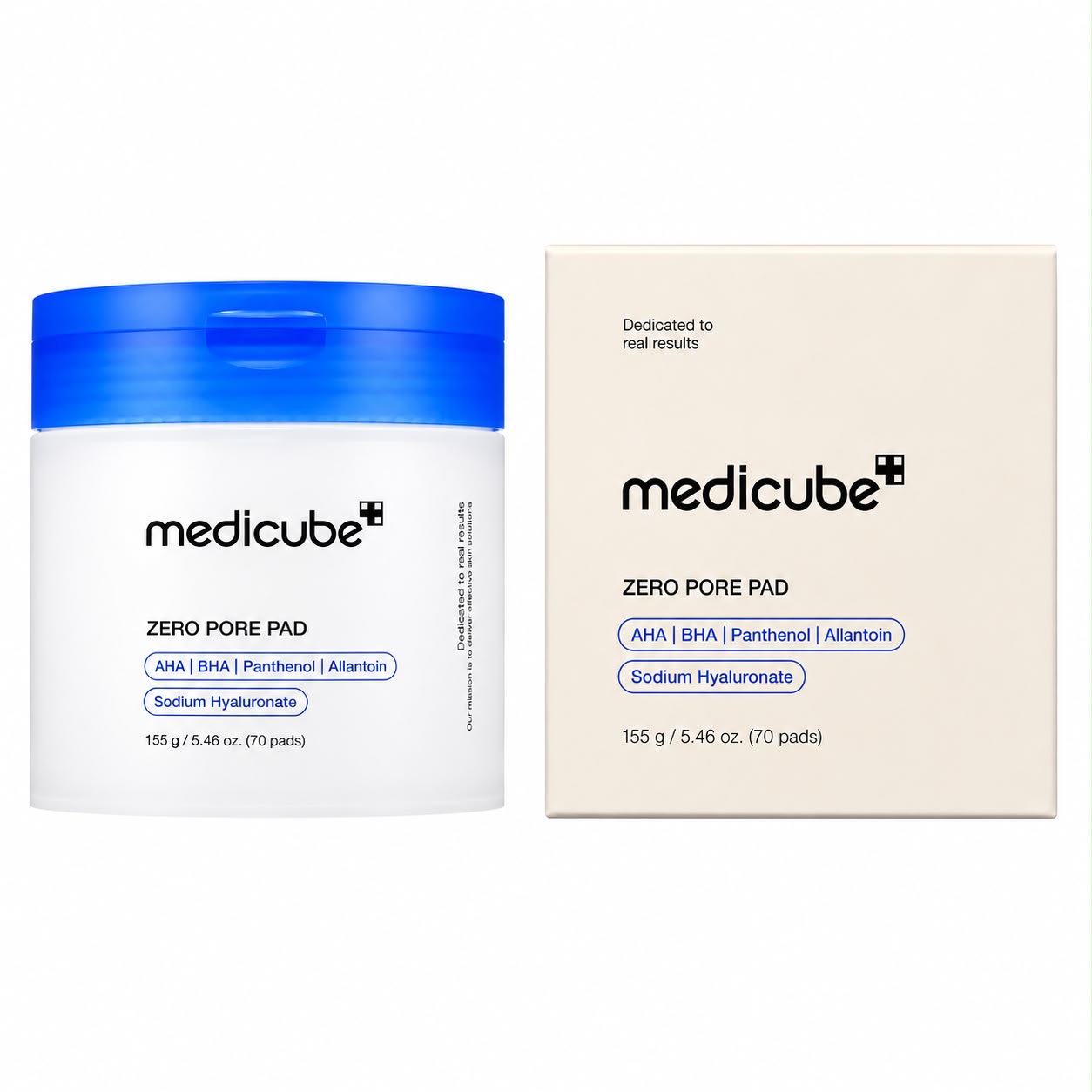 Medicube Zero Pore Pad 2.0 – Pads Exfoliantes para Poros con AHA + BHA, 70 unidades