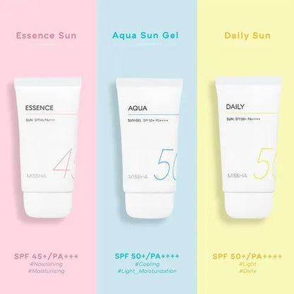 Missha all around safe block essence sun spf45 pa+++ 50ml - KBOX