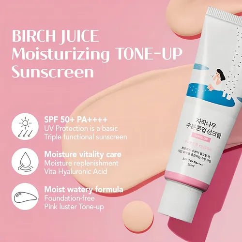 Round Lab birch moisture tone up sunscreen 50ml - KBOX