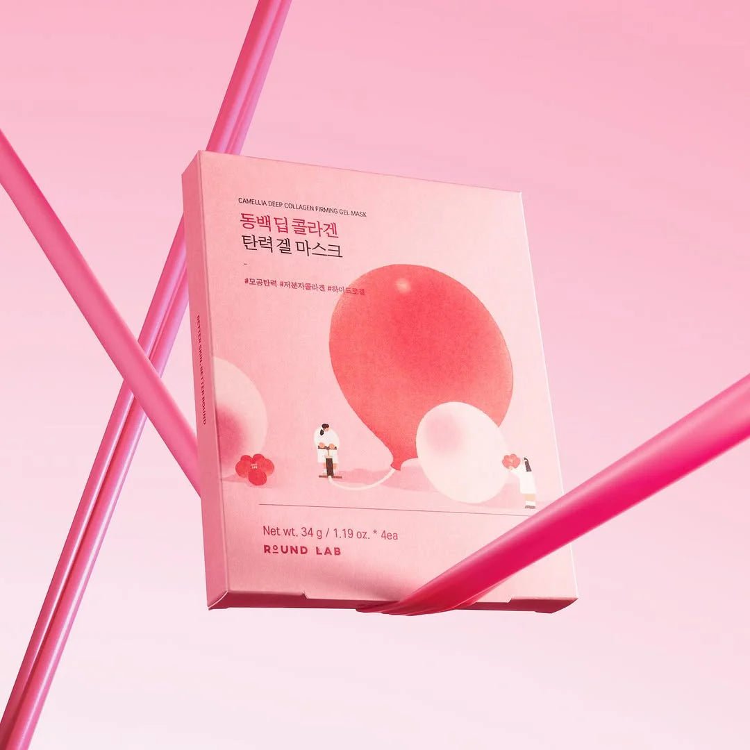 Round lab camellia deep collagen firming gel mask - KBOX