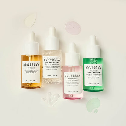 Set de sueros con centella asiática Madagascar Centella Ampoule Kit (mini ampoule 4 types) - KBOX