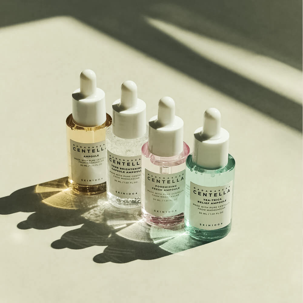 Set de sueros con centella asiática Madagascar Centella Ampoule Kit (mini ampoule 4 types) - KBOX