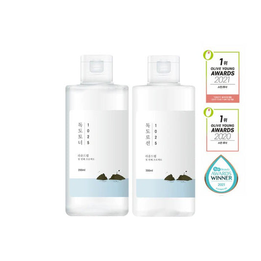Set Round Lab 1025 Dokdo Toner + Lotion Duo – Cuidado Esencial para una Piel Equilibrada e Hidratada - KBOX