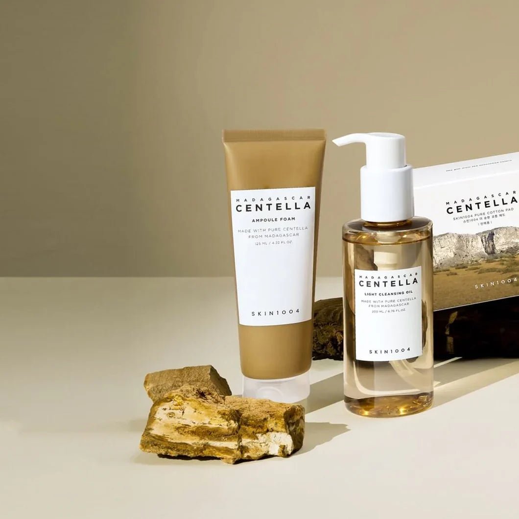 Skin1004 madagascar centella double cleansing duo (cleansing oil+centella cleansing foam) - KBOX