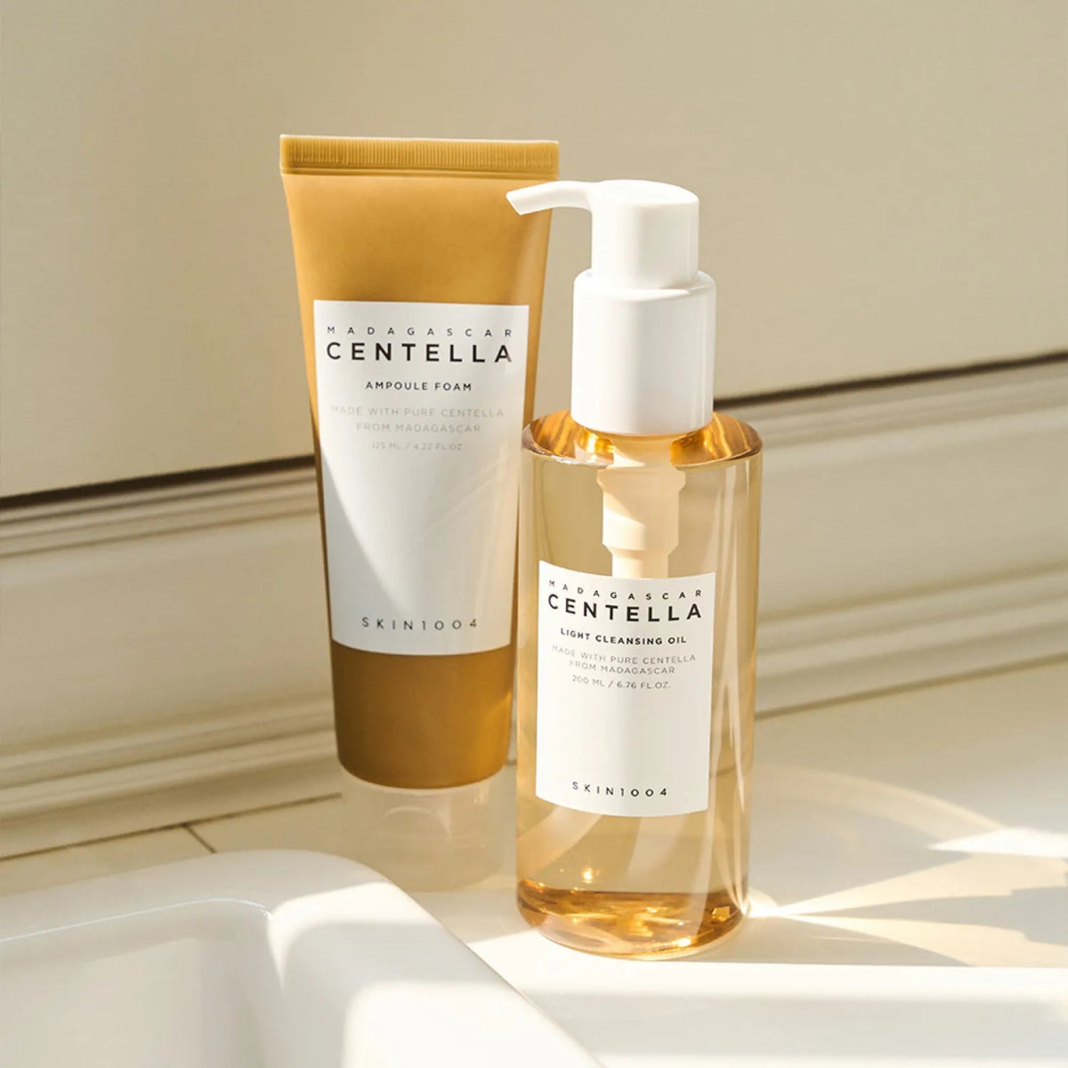 Skin1004 madagascar centella double cleansing duo (cleansing oil+centella cleansing foam) - KBOX