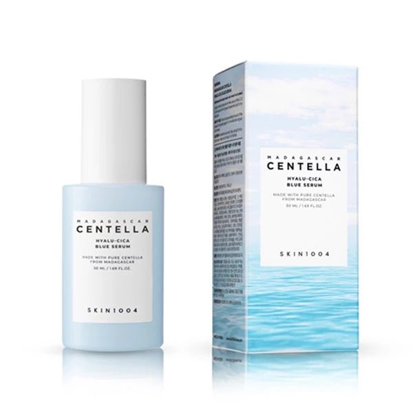 Suero hidratante con centella asiática SKIN1004 Madagascar Centella Hyalu - Cica Blue Serum - KBOX